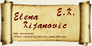 Elena Kijanović vizit kartica